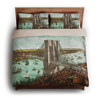 Brooklyn Bridge king - microfiber - Natural Backing