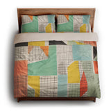 Djuna Ivory Multicolor king - microfiber - Natural Backing