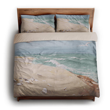 On the Beach by Fidelia Bridges king - microfiber - Natural Backing