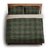 Buffalo Plaid Dark Olive king - microfiber - Natural Backing