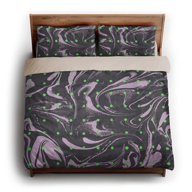 Acid Burn Purple & Green king - microfiber - Natural Backing