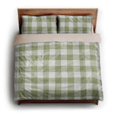 Buffalo Plaid Light Sage king - microfiber - Natural Backing