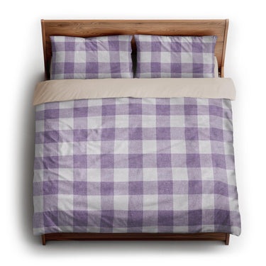 Buffalo Plaid Lilac king - microfiber - Natural Backing