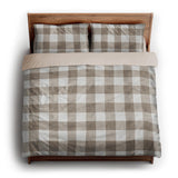 Buffalo Plaid Light Cedar Brown king - microfiber - Natural Backing