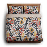 Caroline Blue & Red king - microfiber - Natural Backing