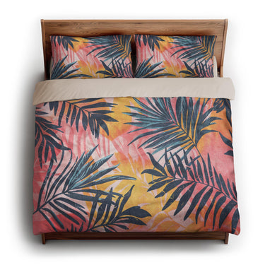 Florian Pink & Blue king - microfiber - Natural Backing
