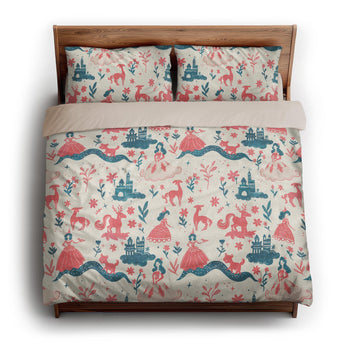 Pink Princess Fairytale king - microfiber - Natural Backing