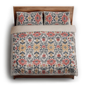 Corriana Navy & Red king - microfiber - Natural Backing