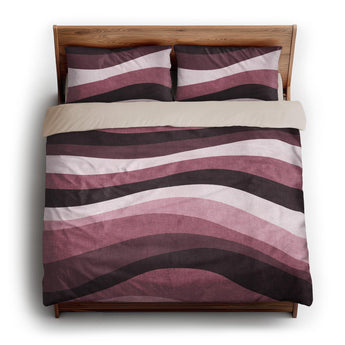 Sinuous Maroon Monochrome king - microfiber - Natural Backing