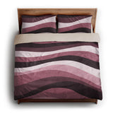 Sinuous Maroon Monochrome king - microfiber - Natural Backing