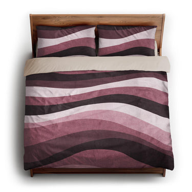 Sinuous Maroon Monochrome king - microfiber - Natural Backing