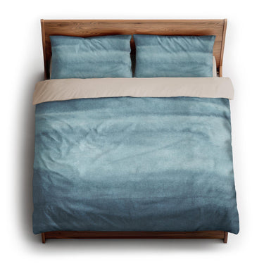 Jacinda Watercolor Blue Ombre king - microfiber - Natural Backing