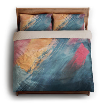 Eloise Blue & Pink king - microfiber - Natural Backing