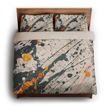 Jason Dark Teal & Orange king - microfiber - Natural Backing