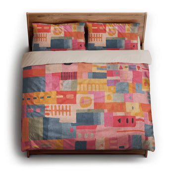 Velma Multicolor king - microfiber - Natural Backing