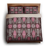 Topanga Burgandy & Pink king - microfiber - Natural Backing