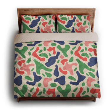 Cosimo Blue Green Red king - microfiber - Natural Backing
