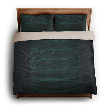 Kepler Navy & Teal king - microfiber - Natural Backing