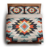 Dakota Blue & Orange king - microfiber - Natural Backing