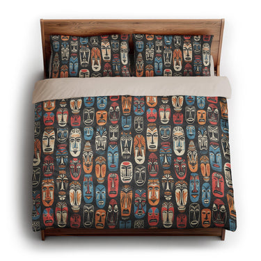Tribal Masks king - microfiber - Natural Backing