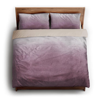 Kieran Watercolor Mauve Ombre king - microfiber - Natural Backing