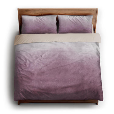 Kieran Watercolor Mauve Ombre king - microfiber - Natural Backing