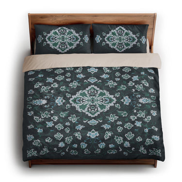 Fenwick Navy & Green king - microfiber - Natural Backing