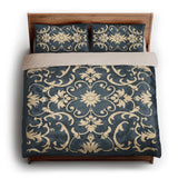 Barnaby Navy king - microfiber - Natural Backing