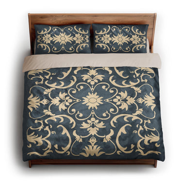 Barnaby Navy king - microfiber - Natural Backing