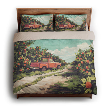 Orange Grove king - microfiber - Natural Backing