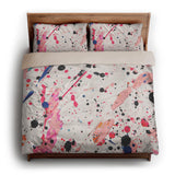 Kayla Paint Splatter king - microfiber - Natural Backing