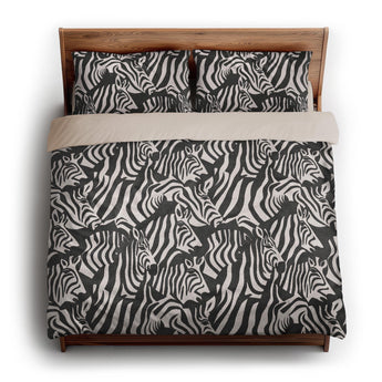 Dazzle of Zebras king - microfiber - Natural Backing