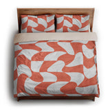 Twyla Checkered Coral king - microfiber - Natural Backing