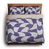 Twyla Checkered Periwinkle king - microfiber - Natural Backing