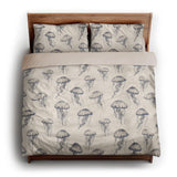Jellyfish Bloom king - microfiber - Natural Backing