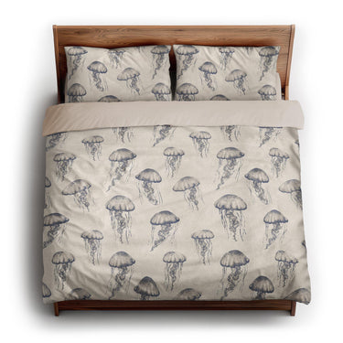 Jellyfish Bloom king - microfiber - Natural Backing