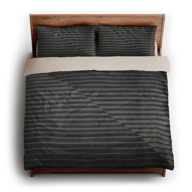 Euclid Black & Neutral Grey king - microfiber - Natural Backing