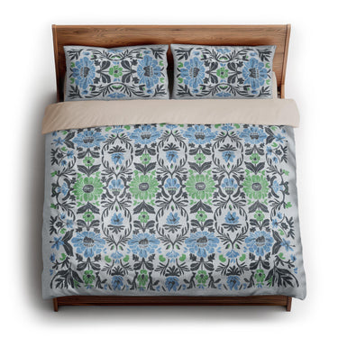 Corriana Blue & Green king - microfiber - Natural Backing