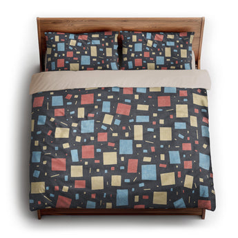 Geometric Confetti Twilight king - microfiber - Natural Backing
