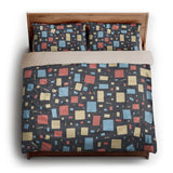Geometric Confetti Twilight king - microfiber - Natural Backing