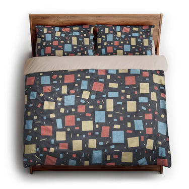 Geometric Confetti Twilight king - microfiber - Natural Backing