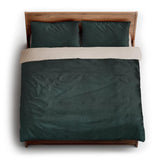 Keanu Watercolor Deep Teal Ombré king - microfiber - Natural Backing