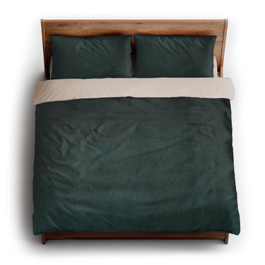 Keanu Watercolor Deep Teal Ombré king - microfiber - Natural Backing