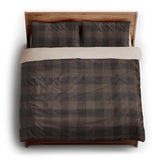 Buffalo Plaid Hickory Brown king - microfiber - Natural Backing