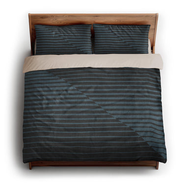 Euclid Black & Slate king - microfiber - Natural Backing