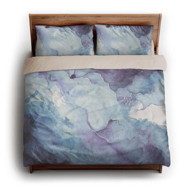 Zephyr Watercolor Amethyst king - microfiber - Natural Backing