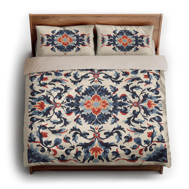 Wilhemina Navy & Red king - microfiber - Natural Backing