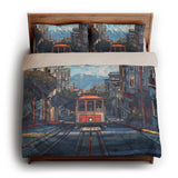 San Francisco Trolley king - microfiber - Natural Backing