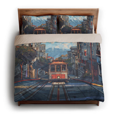 San Francisco Trolley king - microfiber - Natural Backing