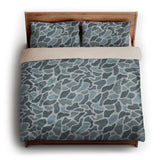 Duck Camo Blue king - microfiber - Natural Backing